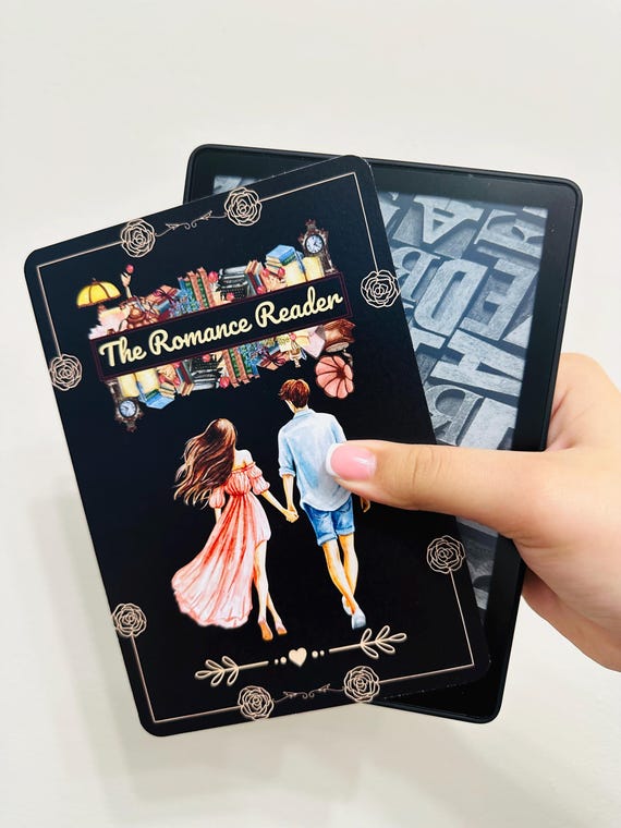 The Romance Reader Kindle Insert for Clear Case, Kindle Accessories, Bookish Access, Kindle Skin, Bookish gift, Cardstock Kindle Insert