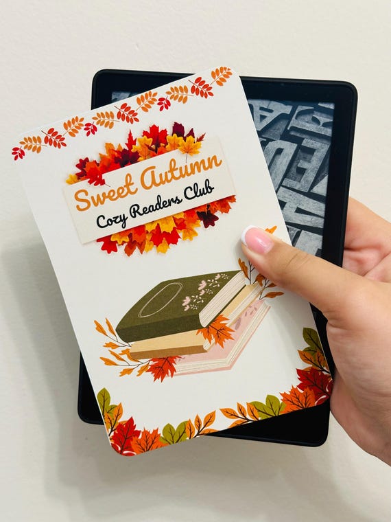 The Cosy Reader Kindle Insert for Clear Case, Kindle Accessories, Kindle Colorsoft 7”, Kindle Skin, Book Lover Gift, Cardstock Kindle Insert