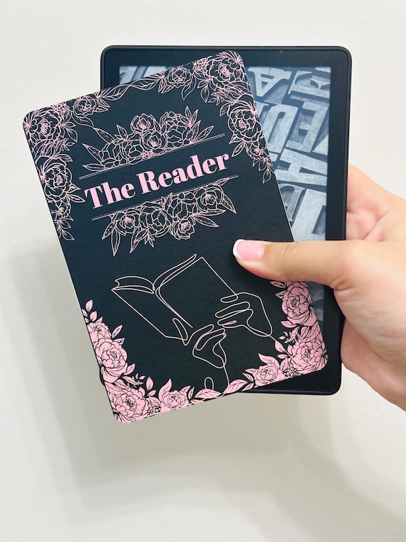 The Reader Book Club Kindle Insert for Clear Case, Kindle Accessories, Bookish Access, Kindle Skin, Bookish gift, Cardstock Kindle Insert