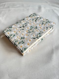 Embroidered Book Cover, Daisies Book Pouch, Custom Size Book Jacket, Adjustable Book Protector, Padded Book Cover, Book Lover Gift product logo