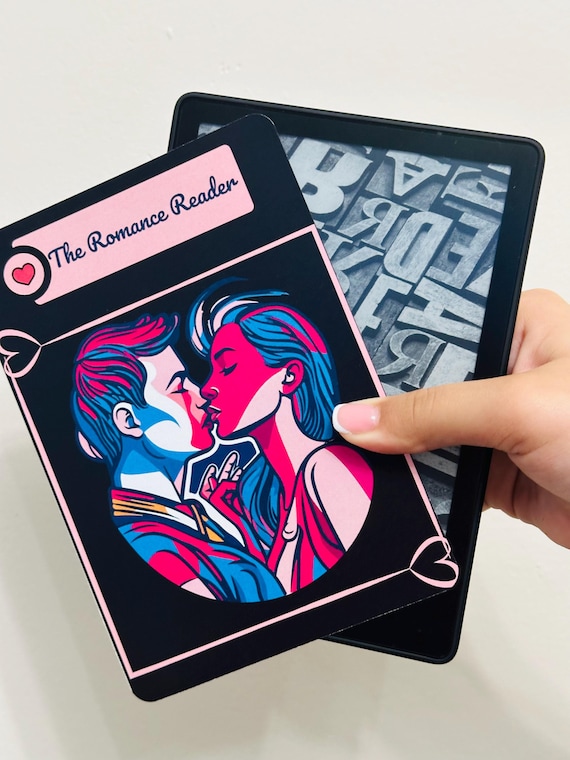 The Romance Reader Kindle Insert for Clear Case, Kindle Accessories, Bookish Access, Kindle Skin, Bookish gift, Cardstock Kindle Insert