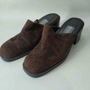 Vintage mules shoes Natural suede Vintage leather shoes Vintage shoes Boots Women&#39;s boots