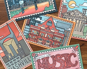 Complete Nashville Postcard Set