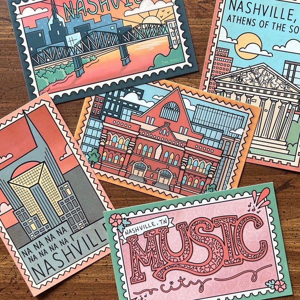 Complete Nashville Postcard Set