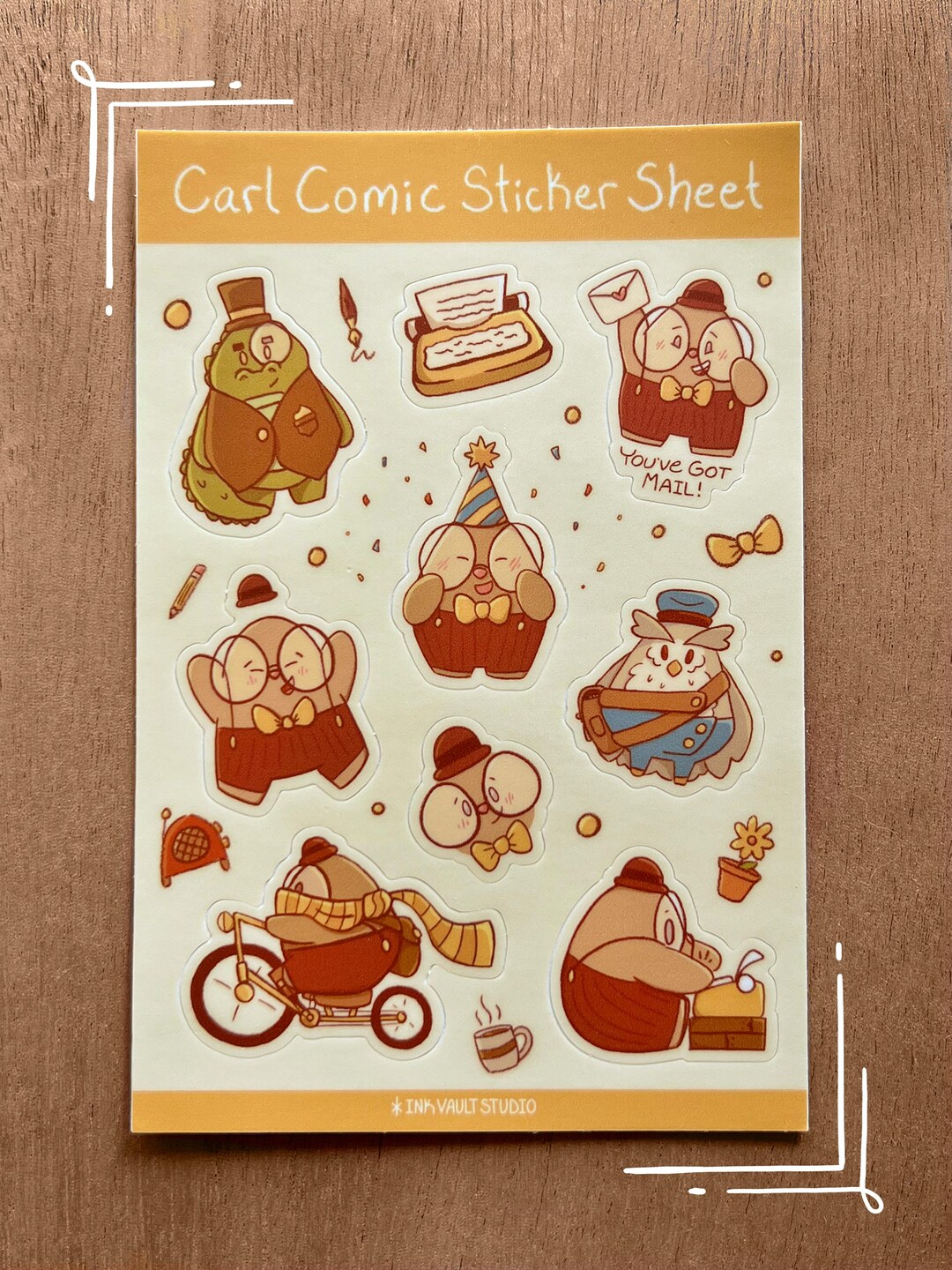 Carl Comic Vinyl Sticker Sheet – Original Character Stickers - Etsy
