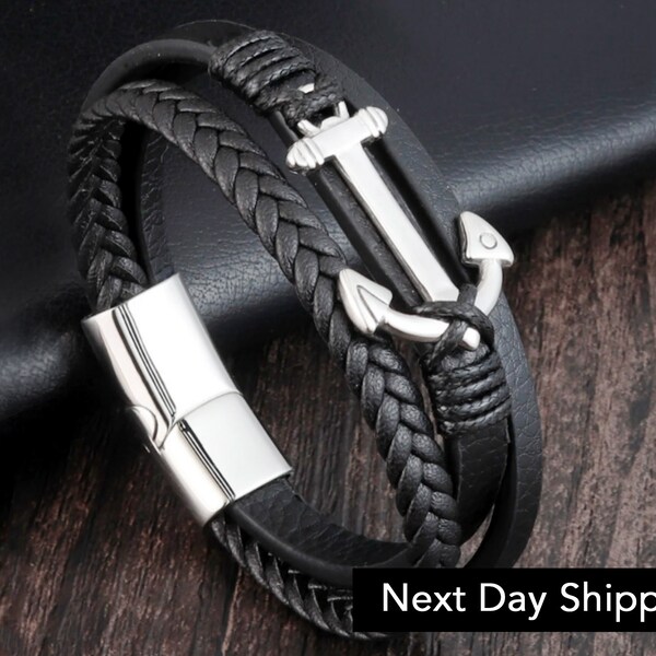 Mens Anchor Bracelet Etsy