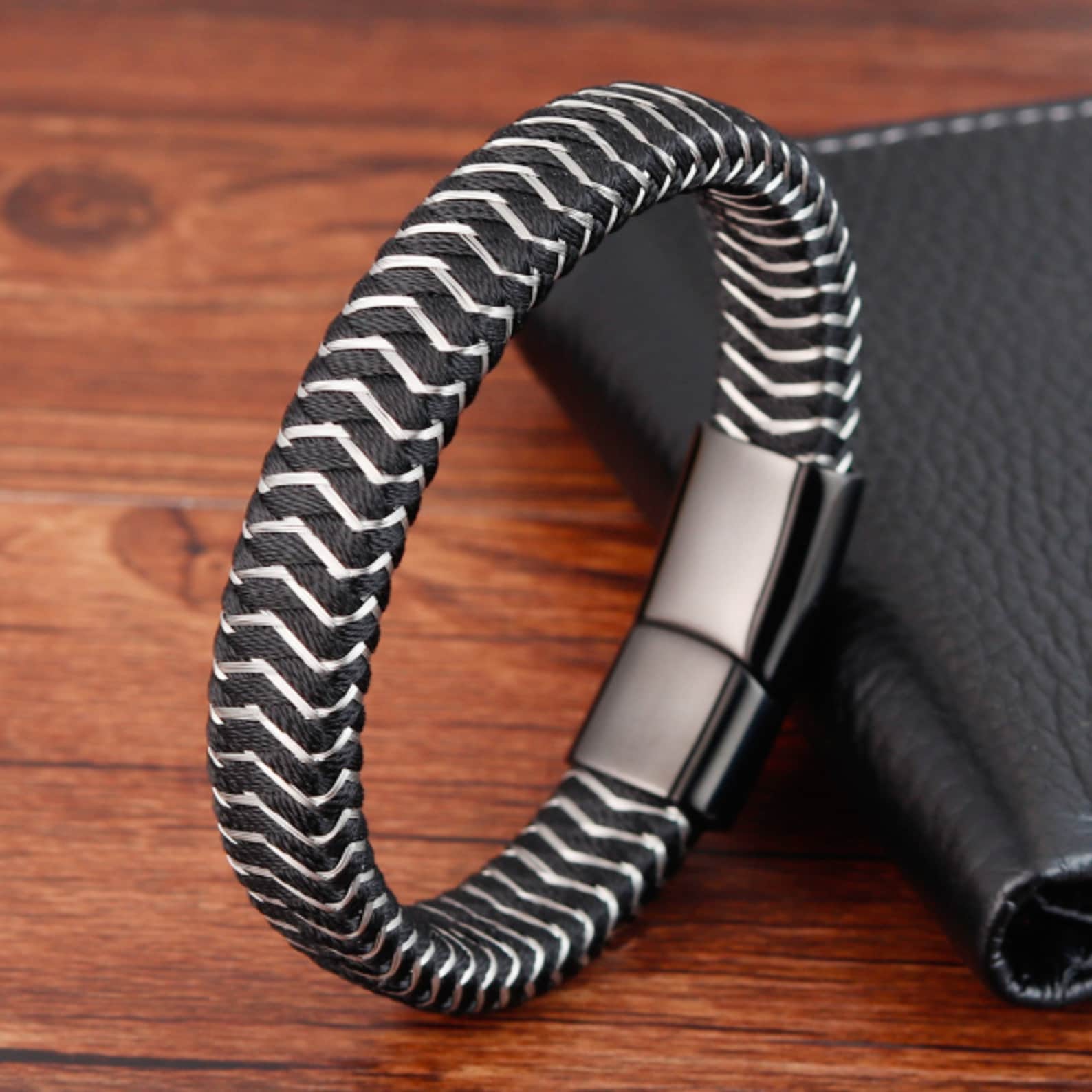 Stainless Steel Mens Bracelet Minimalist Designed Mens Etsy