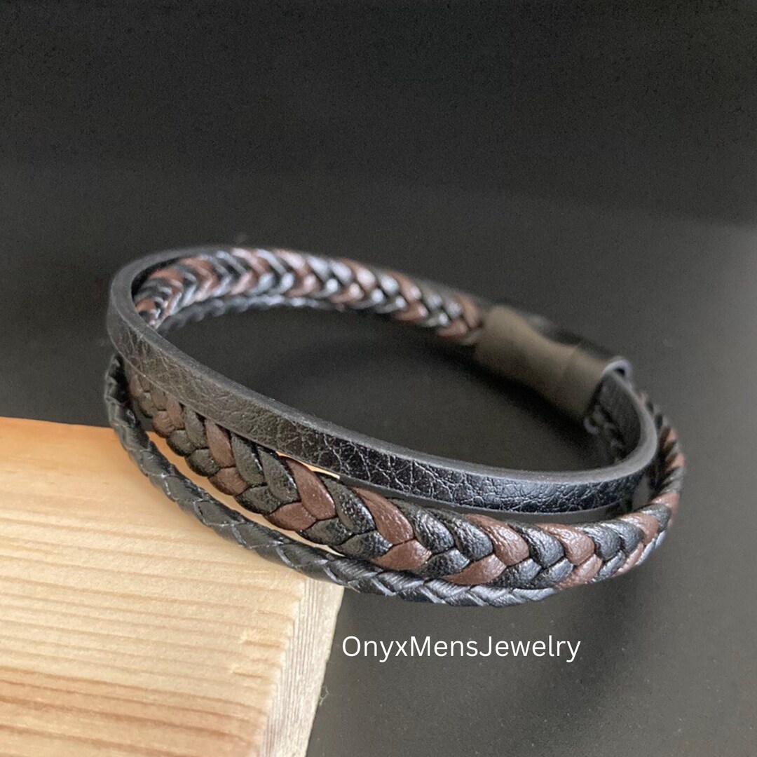 Minimalist Mens Leather Bracelet Gym Bracelet workout Etsy