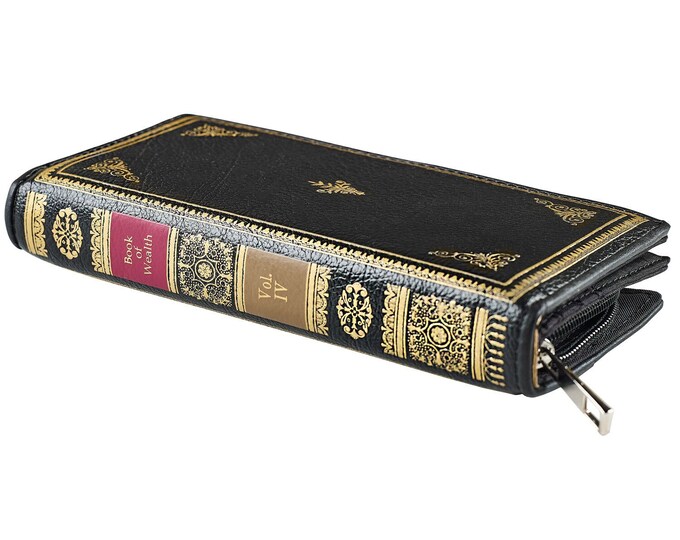 Book of Wealth Vintage Novel Wallet ID Card Organizer Etsy