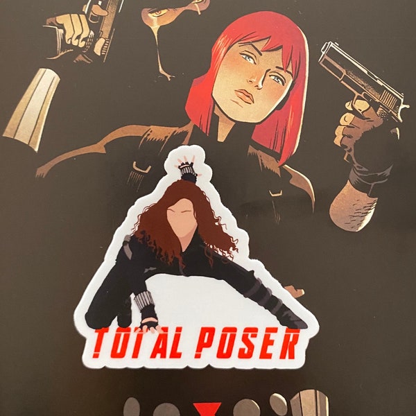 Black Widow total poser Sticker | Natasha Romanoff | Laptop iPad Planner School notebook | New Romantics Art