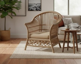 1:24 Scale - Arm chair - Miniature furniture - dollhouse diarama  (wicker inspired)