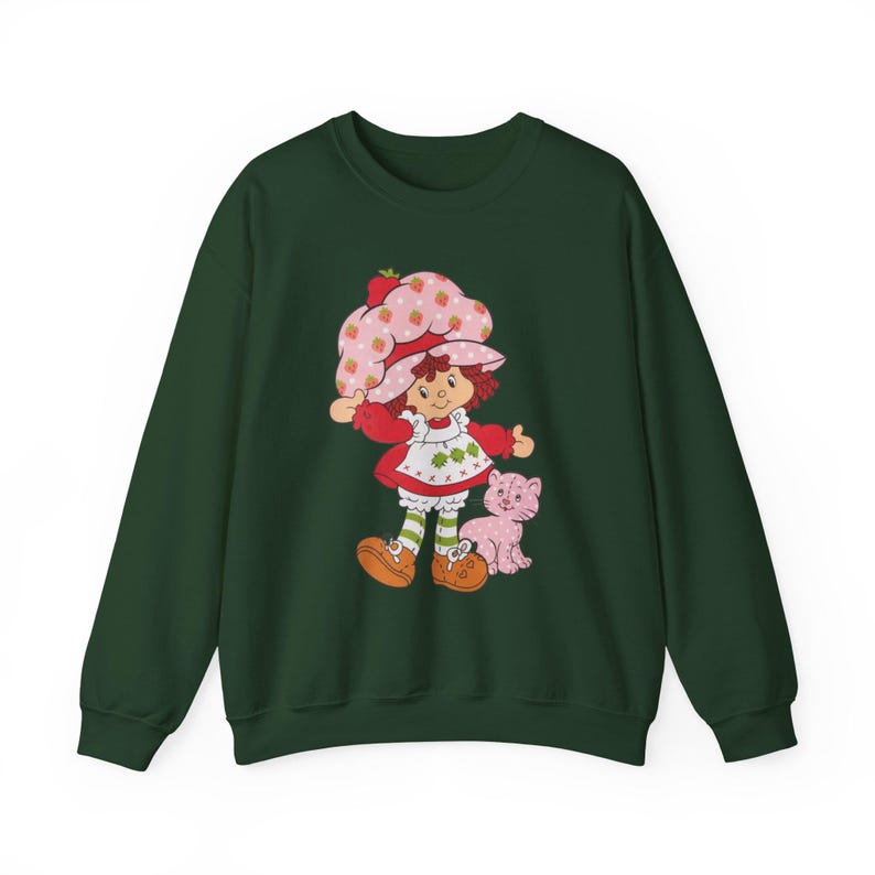 Vintage Strawberry shortcake 80s Cartoon Crewneck Sweatshirt, Cute Retro Sweater Gift, Unisex Pullover, Funny Sweat Top image 4