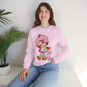 Vintage Strawberry shortcake 80s Cartoon Crewneck Sweatshirt, Cute Retro Sweater Gift, Unisex Pullover, Funny Sweat Top image 12