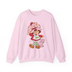 Vintage Strawberry shortcake 80s Cartoon Crewneck Sweatshirt, Cute Retro Sweater Gift, Unisex Pullover, Funny Sweat Top image 5