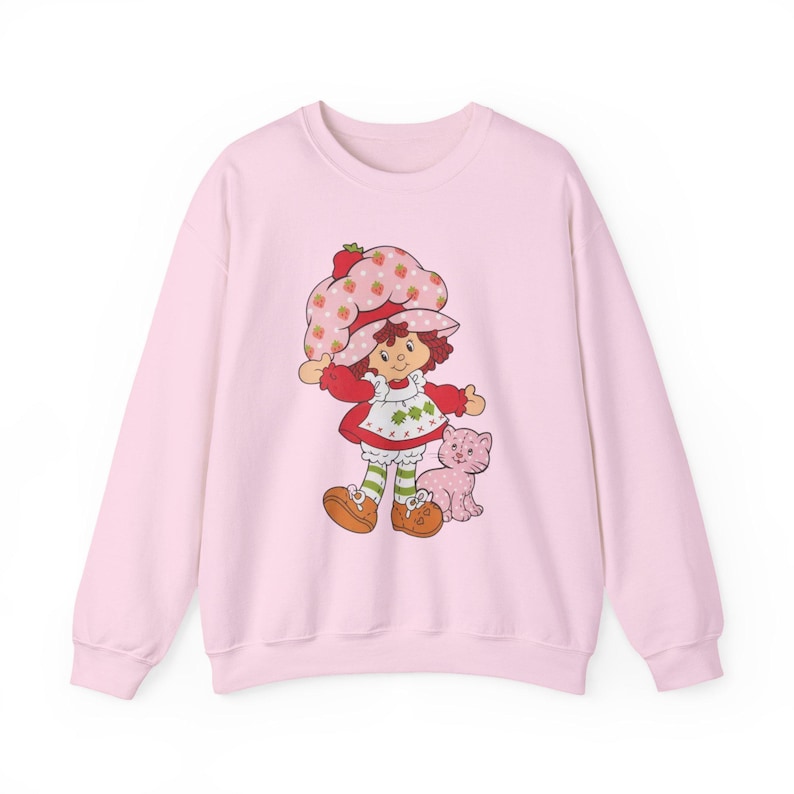 Vintage Strawberry shortcake 80s Cartoon Crewneck Sweatshirt, Cute Retro Sweater Gift, Unisex Pullover, Funny Sweat Top image 5
