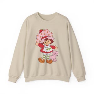 Vintage Strawberry shortcake 80s Cartoon Crewneck Sweatshirt, Cute Retro Sweater Gift, Unisex Pullover, Funny Sweat Top image 7