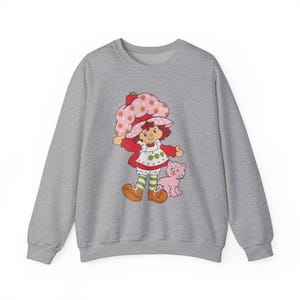 Vintage Strawberry shortcake 80s Cartoon Crewneck Sweatshirt, Cute Retro Sweater Gift, Unisex Pullover, Funny Sweat Top image 3