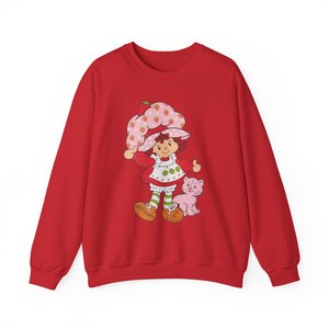 Vintage Strawberry shortcake 80s Cartoon Crewneck Sweatshirt, Cute Retro Sweater Gift, Unisex Pullover, Funny Sweat Top image 6
