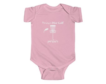 Mommy's Disc Golf Partner Baby Onesie, Cotton Bodysuit