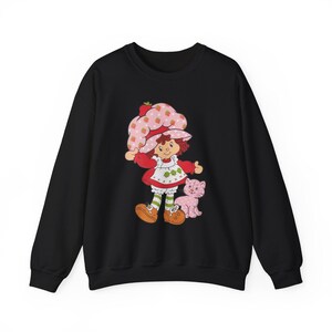 Vintage Strawberry shortcake 80s Cartoon Crewneck Sweatshirt, Cute Retro Sweater Gift, Unisex Pullover, Funny Sweat Top image 2