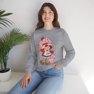 Vintage Strawberry shortcake 80s Cartoon Crewneck Sweatshirt, Cute Retro Sweater Gift, Unisex Pullover, Funny Sweat Top image 11