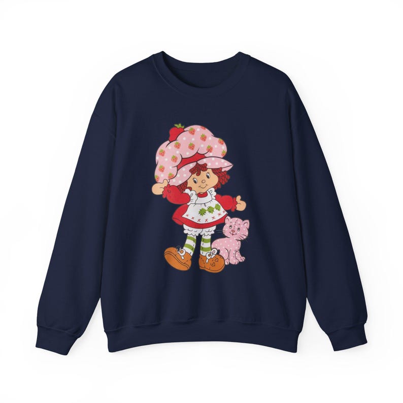 Vintage Strawberry shortcake 80s Cartoon Crewneck Sweatshirt, Cute Retro Sweater Gift, Unisex Pullover, Funny Sweat Top image 8