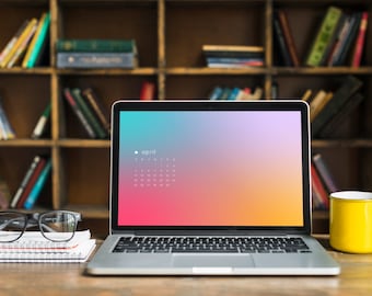NEW 2024 Gradient Calendars | Desktop Wallpapers | Instant Download | Digital files | Colorful & modern wallpapers | ENGLISH