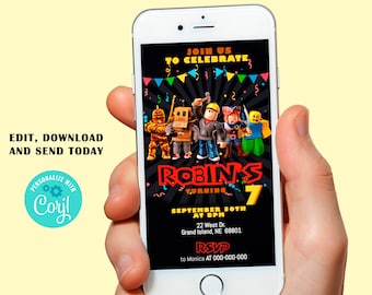 Roblox Invitations Etsy - kit imprimible editable roblox videojuegos en venta en guadalajara