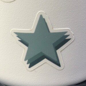 Pegatina de estrella, vinilo inspirador, botella de agua, resistente al agua, regalo duradero, portátil, turquesa