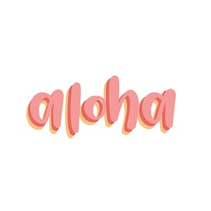 STICKER Aloha Hawaii Sticker Vinyl Inspiring water bottle waterproof durable gift laptop