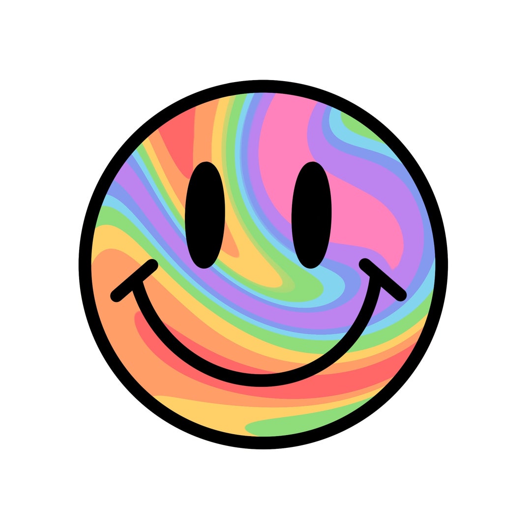 STICKER Smilie Rainbow Sticker Vinyl Inspiring Water Bottle - Etsy