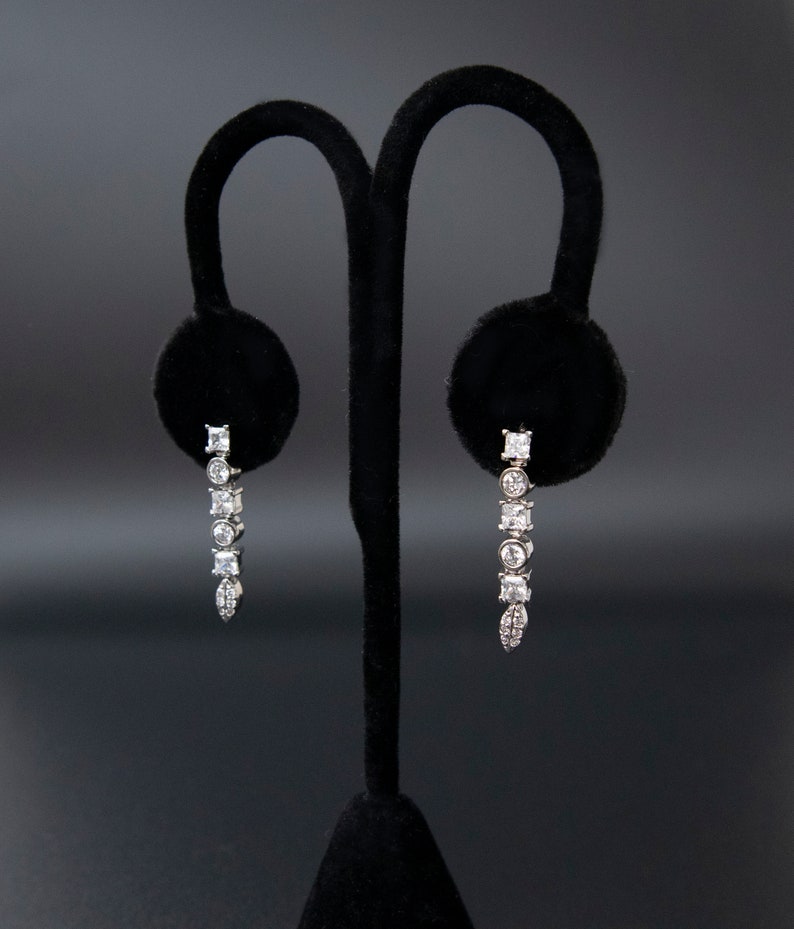 Sterling Silver Three Circle Earrings