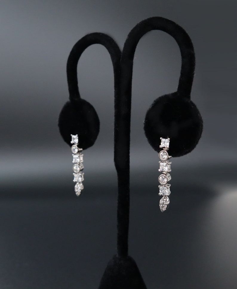 Sterling Silver Three Circle Earrings