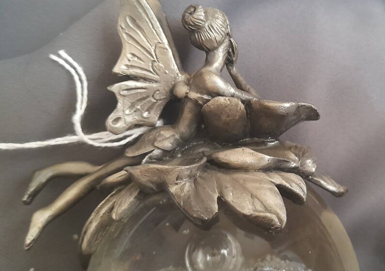Paperweight With Pewter Fairy Lying on Top Etsy