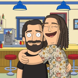 Bobs Burgers Custom Portrait, Cartoon Family Portrait from Photo, Fathers Day Gift, Bobs Burger Cartoon Portrait, Bob Burgers Photo Drawing