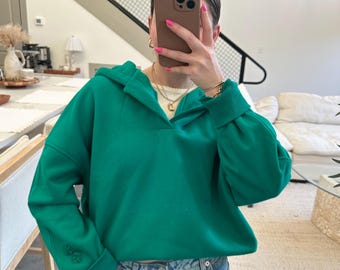 Lucky Dice V-Neck Hoodie Sweatshirt