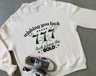 Wishing You Luck Mock Neck Sweatshirt