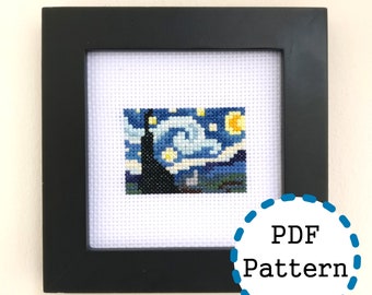 Mini Art Cross Stitch Pdf Patterns By Crossstitchbynarnie On Etsy