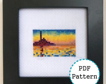 Ile Saint Martin Landscape Impressionist Monet Counted Cross Stitch Pattern