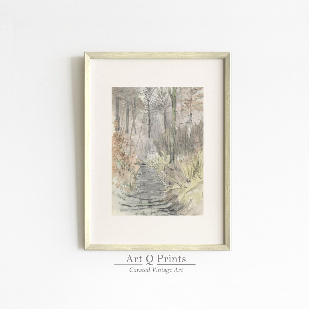 Landscape Watercolor Print, Printable Wall Art, Watercolor Painting ...