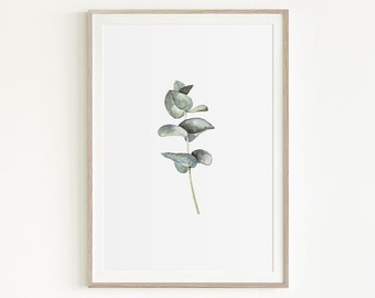 Botanical Printable Eucalyptus Photo Tropical Plant Plant Eucalyptus Farmhouse Poster Eucalyptus Print Interior Decor Natural Tones