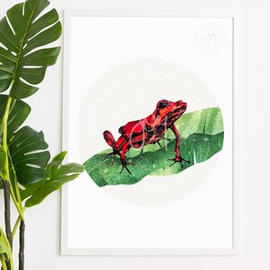 Ruby Gift Groda Konst · Akvarell Vildmarkstryck