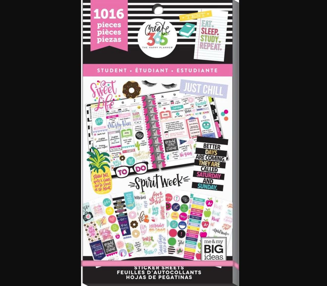 MAMBI Happy Planner Sticker Book Student Themed - Etsy