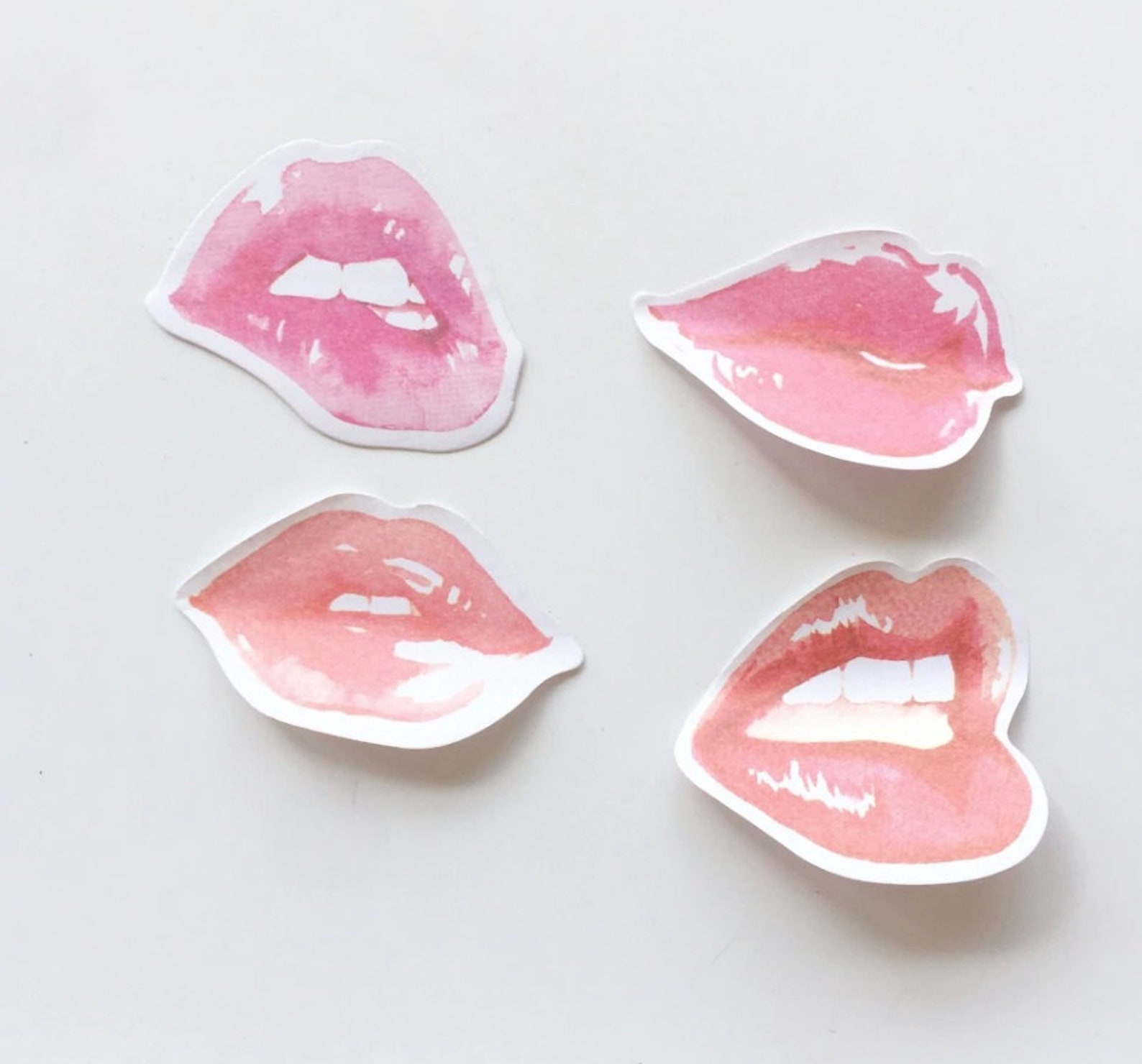 Lip Mouth Shaped Sticky Notes 30 Sheets Etsy