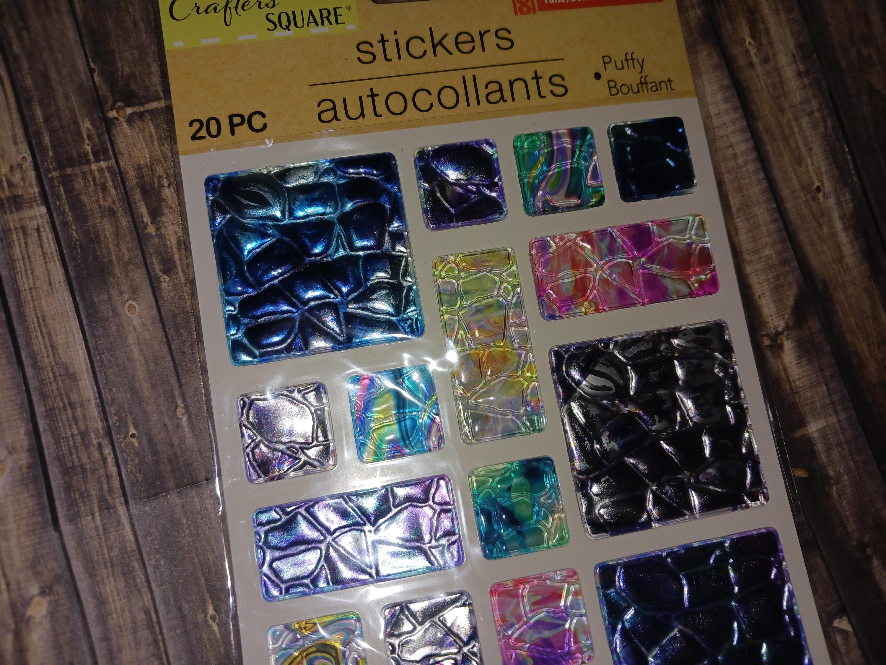 20pc 3D Puffy Textured Square Stickers, Scrapbooking Embellishments - Etsy