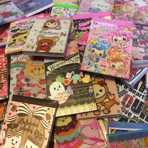 Bolsa sorpresa con 20 hojas de notas kawaii, papelería de estilo asiático japonés, Lucky Dip