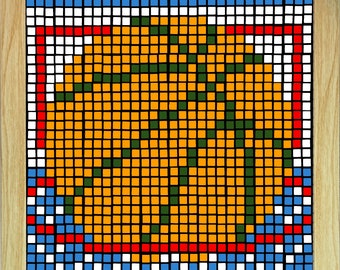 Basketball Rubiks Cube Art Mosaic