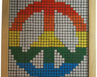 Peace Sign Emoji Rubiks Cube Art Mosaic