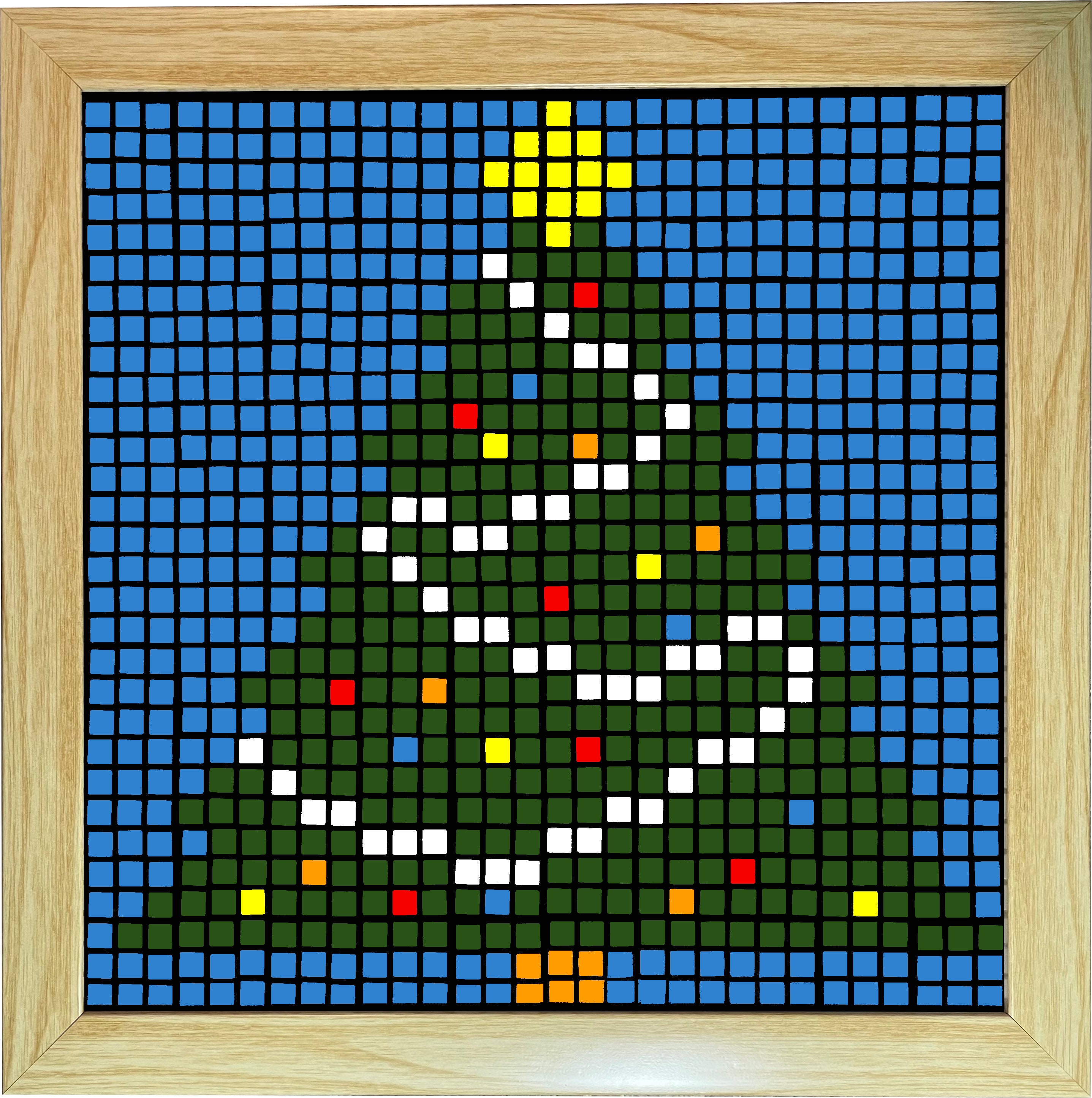 Christmas Tree Rubiks Cube Art Mosaic Etsy