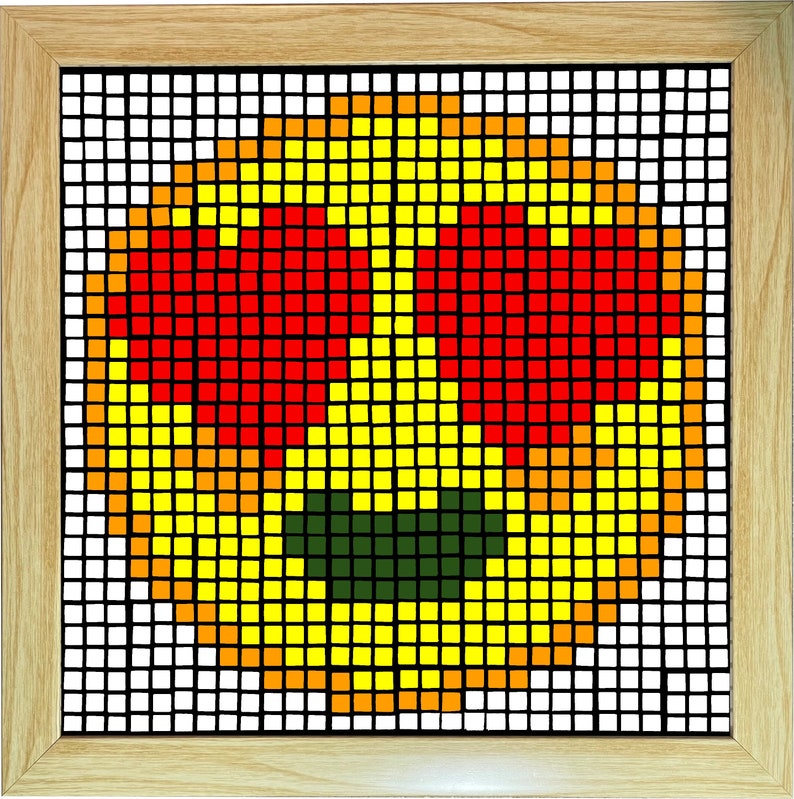 Heart top Eyes Emoji Rubik's Cube Mosaic Artwork